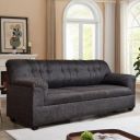 FURNY Alborra 3 Seater Fabric Sofa Set (Grey)...