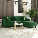 FURNY Carlo 4 Seater - L Shape Convertible Sofa Set...