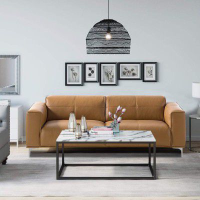 [Extra Rs 6500 OFF] Furny Ethan Three Seater Sofa (Camel)