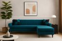 FURNY Gracina Fabric 4 Seater Convertiable L Shape Sofa Set 3...