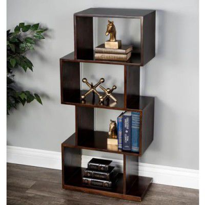FURNY Hugo Engineered Wood 5 Shelves Book Shelf (Brown)
