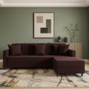 FURNY Koreno 4 Seater L Shape Convertible Sofa Set for Living Room...