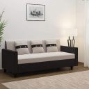 FURNY - Lifestylia 3 Seater Fabric Sofa Set (Grey-Black)...