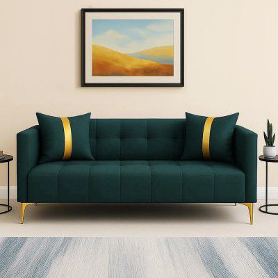 FURNY Modernliving 3 Seater Sofa Set for Premium Living (Teal Color)
