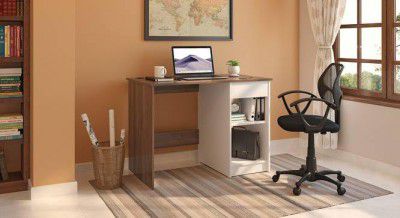 FURNY Vermont Study Table, Computer Desk, Premium Built Quality Engineered Wood (Brown)