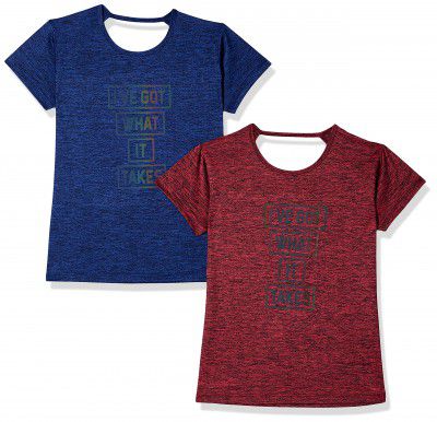 Fusefit Girls Regular T-Shirt (Pack of 2)