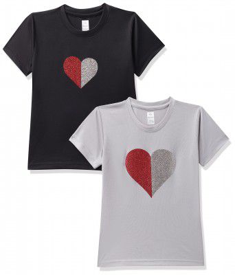 Fusefit Girl's Regular T-Shirt (Pack of 2)