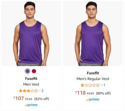 Fusefit Men Vest up to 90% off