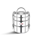 FUTENSILS Manav 3-Tier Stainless Steel Tiffin Box (Size -7X3, 1670ml, 4.5inch Dia, Silver)...
