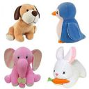 Future Shop Pack of 4 Elegant Soft Toys Combo Set Appu Elephant (25 cm), Penguin(20 cm), White Rabbit(28 cm), Setting Dog Mini (25cm) for Kids...