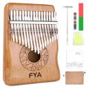FYA Thumb Piano 17 Key, Portable Mbira Finger Piano with Tune Hammer and Study Instruction, Marimbas/kalimba/xylophone, Musical Instruments Birthday Gift for Kid Adult Beginners Professional...