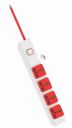 Fybros Electricals Curve 4x1 Heavy-Duty Extension Board Multiple Plug Socket 5 Meter Cord Surge Protector...