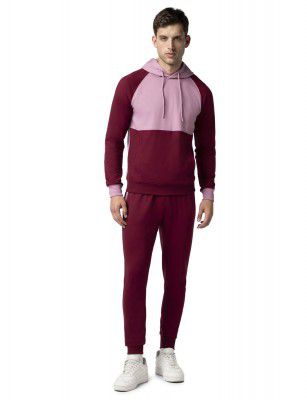 FYLTR Men's Colourblock Hoodie & Jogger Casual Winter Co-ord Set - Raglan Sleeve Detail | Utility Side Pockets | Full Sleeve | Tracksuit