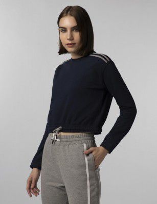 FYLTR Women's Terry Crop Top - Full Sleeve | Elasticated Waist & Cuff
