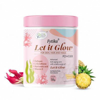 FYTIKA HEALTHCARE PRODUCTS Let It Glow Collagen Supplement For Men&Women L- Glutathione,Vitamin C,Sesbania Agati Extract Promotes Healthy Skin,Hairs
