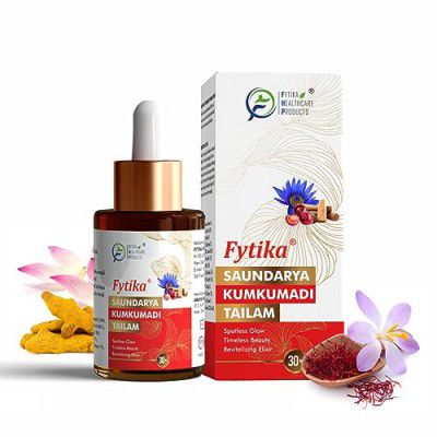 FYTIKA HEALTHCARE PRODUCTS Saundarya Kumkumadi Tailam Drop-Elixir For Natural Glowing Skin - 30Ml