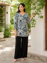 Fyunl Printed, Floral Print Viscose Rayon Straight Kurta for Women (Beige, Dark Green)...