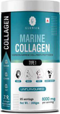 G GLOWSIK Korean Marine Collagen Powder Hydrolyzed Collagen for Healthy & Glowing Skin - (200 g)