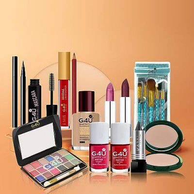 G4U Complete Makeup Set For Women | Pro Beauty Elegance Kit Pack of 17 Pcs | Gift Set For girls A17