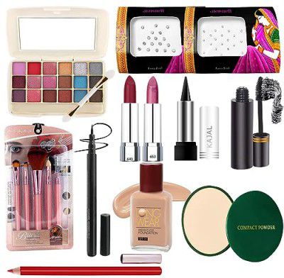 G4U Makeup Kit For Women & Girls With Eyeshadow | Foundation | Lipsticks | Compact | Mascara And More Beauty Products (Raksha Bandhan gift set) 40-53