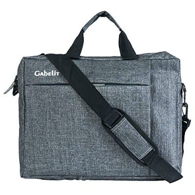 Gabelit 15.6 Inch Office Laptop Bags Briefcase for Men and Women Side Bag for Laptop Briefcase Slim messanger Bag for Laptop (Grey)