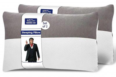 GADDA CO Hollow Sleeping Fiber Pillow with Zip | Set of 2