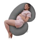 GADDA CO Pregnancy Pillows for Sleeping C-Shape Full Body Pillow and Maternity Support (Grey)...
