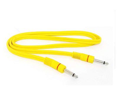 Gadget Wagon p38 Mono Male to p38 Male Mono 6.3 mm Jack Cable for Guitar, DJ Mixers, 5mm Thickness Console, Microphone Mike 1.5 Meters (Black,Yellow Green Red)
