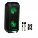 Gadget-Wagon Sonic Bluetooth Rechargeable Speaker with 2 Wireless mics, FM Radio, USB & Recording Option, Mic Echo Control for Karaoke (12 Inches * 2 120 watts)...