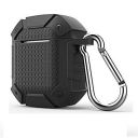 GadgetBite Protective Silicone Rugged Armor Cover Compatible for AirPods 1 & 2 Earbuds Wireless Charging Case Skin with Keychain, Ear Hook(Grey)...