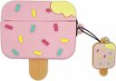 GadgeTEQ New Cute Design Cases Compatible with Apple Airpods pro-Generation Case Cover, Full-Body Protective Case Shockproof Skin Cover Men Women with Carabiner Case(Ice Cream Pink)...