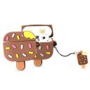 GadgeTEQ New Cute Design Cases Compatible with Apple Airpods 3 Case Cover, Full-Body Protective Case Shockproof Skin Cover Men Women with Carabiner Case(Brown Ice Cream)...