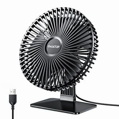 Gaiatop Small Table Fan, 6.5" Ultra-quiet, 90° Adjustment for Better Cooling