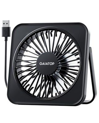 Gaiatop USB Desk Fan, 5 Inch Personal Fan Small Portable Table Fan with 180°