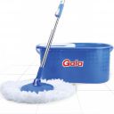 Gala Aqua Spin Mop with 4 Wheels & Big Bucket with 2 Microfiber Refills, Floor Cleaning Mop...