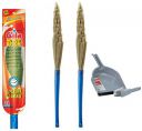 Gala Dust go Floor Virgin Plastic and Special Brush Set with Dustpan (Assorted) + Gala No Dust Floor Broom â€“ Synthetically Engineered bristles â€“ Blue â€“ Pack of 2...