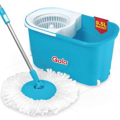 Gala e-Quick Spin Mop, Mopping Set (white and blue)