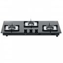 Galaxy Built-in Hob 3 Burner | Sabaf Italy Burners & Valves | 8mm Glass | Slim 30mm Profile | Heavy-Duty Pan Support...