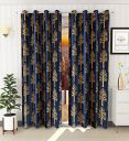 Galaxy Home Decor 1 Piece Tree Printed Curtains for Window 6 Feet, Blue (Blue, 6 Feet (1Pc))...