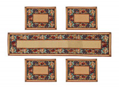 Galaxy Home Decor Dining Table 4 Table Mats with Runner