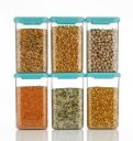 Galleyway - 1100 ml Plastic Grocery Container  (Pack of 6, Blue)...