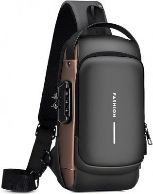 Galox Waterproof Polyester Crossbody Sling Bag, Anti Theft Chest Backpack