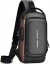 Galox Waterproof Polyester Crossbody Sling Bag, Anti Theft Chest Backpack...