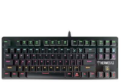 GAMDIAS 7 Color Backlit Gaming Mechanical Keyboard with 87 Keys, Blue Switches, Anti-ghosting, Multimedia Control Key with Metal Plate
