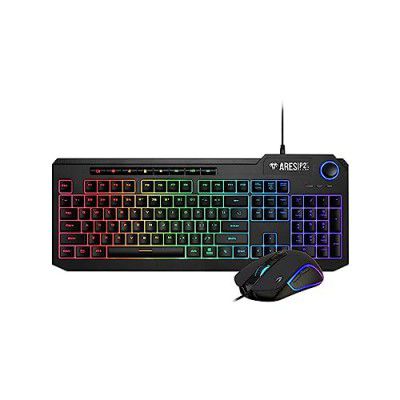 Gamdias Ares P2-Lite (2 in 1 Combo) | Full-Size RGB Membrane Keyboard & Gaming Mouse