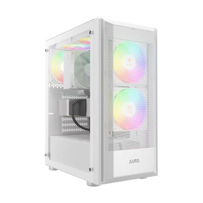 GAMDIAS Aura GC6 White FINE MESH RGB MID-Tower CASE/Gaming Cabinet 