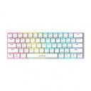 GAMDIAS Hermes USB-A E3 60% RGB Mechanical Gaming White Keyboard 61 Keys Compact Mechanical Keyboard Red Switch...
