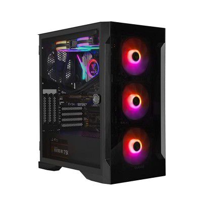 Gamdias TALOS E2 Elite Mid Tower Cabinet Side Tempered Glass Panel Swing Door Magnetic Dust Filter & 3 x 120mm ARGB and 1 x 120mm Rear Pre-Installed Fan