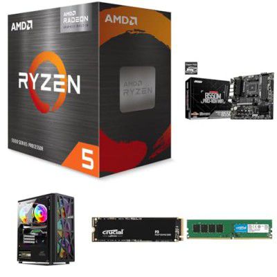 Gaming Bundle - AMD Ryzen 5-5500GT MSI B550 Motherboard & Gigabyte Nvidia GTX 1650 (16GB DDR4 RAM/1TB NVME SSD/500W)