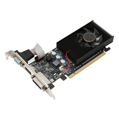 Gaming Graphics Card, 1GB DDR3 64bit Graphics Card, 589MHz 1000MHz 2560x1600 Video Card, DVI VGA PCI Express 2.0, Computer Graphics Card for Gaming Video Editing